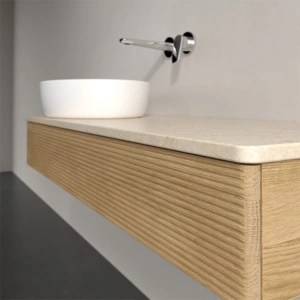 Mobilier suspendat pentru lavoar, Villeroy & Boch, Antao, 120 cm, cu un sertar, crem/stejar - Img 3