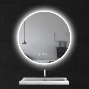 Oglinda Fluminia, Calatrava 90, rotunda, cu LED, External Light, 3 culori, dezaburire - Img 3
