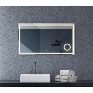 Oglinda Fluminia, Cleopatra-120, dreptunghiulara, cu iluminare LED si lupa cosmetica - Img 6