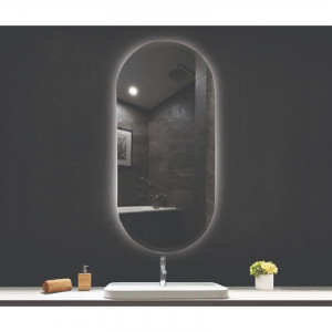 Oglindă, Fluminia, Dali Ambient 50, ovală, cu iluminare LED, 3 culori, dezaburire - Img 3