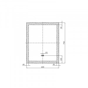 Oglinda Fluminia, Miro 60, dreptunghiulara, cu LED, 2 culori, dezaburire, 60 cm - Img 3