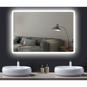 Oglinda Fluminia, Morris Superlight, dreptunghiulara, cu iluminare LED, 3 culori