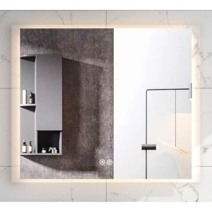 Oglinda Fluminia, Rodin 90, dreptunghiulara, cu LED, 3 culori, dezaburire, 90 cm