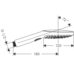 Para de dus, Hansgrohe, Raindance Select E 120 cu 3 jeturi, Negru mat - Img 4