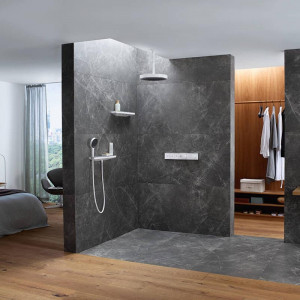 Para de dus, Hansgrohe, Rainfinity 130 3 jeturi, Alb mat - Img 4