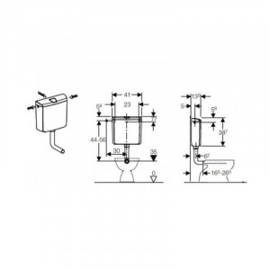 Rezervor WC Geberit, Rio TM AP110, cu montaj la semiinaltime - Img 2