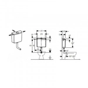 Rezervor WC Geberit, Rio TM AP110, cu montaj la semiinaltime - Img 2
