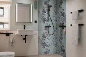 Set de duș 95 Hansgrohe Activera Select S EcoSmart, 2 jeturi, cu bară de duș 65 cm, negru mat - Img 5