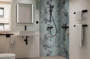 Set de duș 95 Hansgrohe Activera Select S EcoSmart, 2 jeturi, cu bară de duș 65 cm, negru mat - Img 5