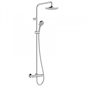 Set de dus Hansgrohe, Vernis Blend 200, cu baterie termostatata, crom