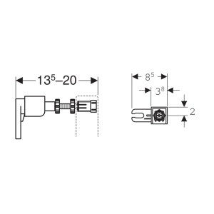 Set elemente de fixare pe perete Geberit, Duofix, montaj individual - Img 3