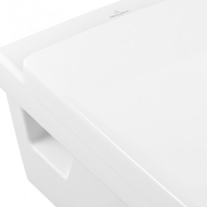 Set vas WC suspendat Villeroy & Boch, Architectura, direct flush, dreptunghiular, cu capac soft close, quick release, alb - Img 4