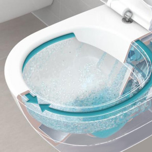 Set vas WC suspendat Villeroy & Boch, O.Novo, direct flush, cu capac soft close si quick release, alb - Img 4