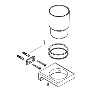 Suport de periute, Hansgrohe, AddStoris, negru mat - Img 3