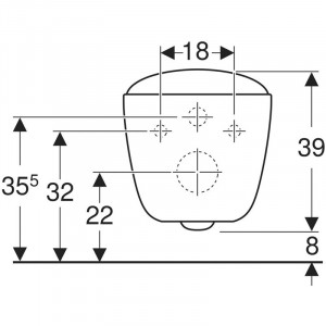 Vas WC suspendat Geberit, Citterio, rimfree, alb - Img 3