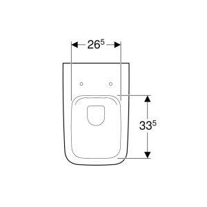 Vas wc suspendat Geberit, Icon, rectangular, rimfree, 35x54 cm - Img 2
