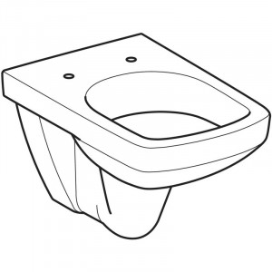 Vas WC suspendat Geberit, Selnova Square, cu spalare verticala, alb - Img 2