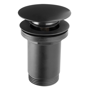 Ventil click-clack, Ferro, Rotondo, fara preaplin, negru mat