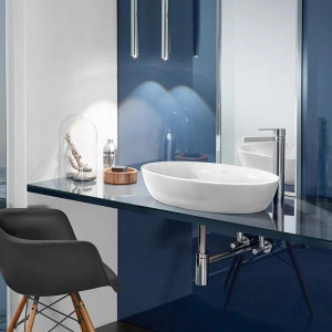 Villeroy-Boch, Artis, lavoar pe blat, oval, 61 cm, alb, tehnologie Titanceram