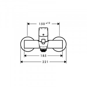 Baterie cada-dus Hansgrohe, Focus E2, fara set, crom - Img 3