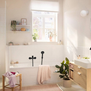Baterie cada-dus Hansgrohe, Rebris S, negru mat - Img 3