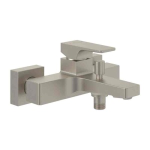 Baterie cadă-duș Villeroy&Boch, Architectura Square, montaj pe perete, brushed nickel