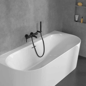 Baterie cadă-duș Villeroy&Boch, Skyla, cu montaj pe perete, negru mat - Img 5
