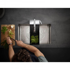 Baterie de bucatarie, Hansgrohe, Aquno Select M81 170, 3 jeturi, sBox, crom - Img 3