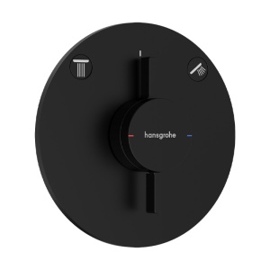Baterie dus Hansgrohe, DuoTurn S, negru mat