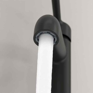 Baterie înaltă pentru lavoar Villeroy&Boch, Skyla 250, cu ventil click-clack, negru mat - Img 6