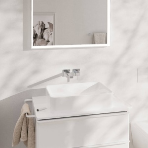 Baterie încastrată pentru lavoar Hansgrohe, Tecturis E, EcoSmart+, cu pipă 22.5 cm, crom - Img 2