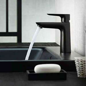 Baterie lavoar Hansgrohe, Talis E 110, fără ventil, negru mat - Img 2