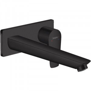 Baterie lavoar Hansgrohe, Talis E, montaj pe perete, 22.5 cm, Negru mat
