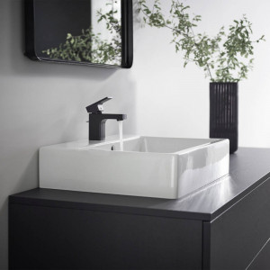 Baterie lavoar, Hansgrohe, Vernis Shape 70, cu ventil, negru mat - Img 3