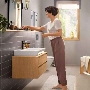 Baterie pentru lavoar Hansgrohe, Rebris E 100, fără ventil, CoolStart, negru mat - Img 2