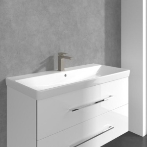 Baterie pentru lavoar Villeroy&Boch, Architectura Square 112, fără ventil , brushed nickel - Img 3