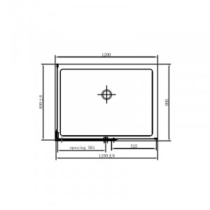 Cabina de dus, Mediterraneo, Catania, dreptunghiulara, 120x90 cm, inaltime 200 cm, crom - Img 3