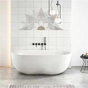 Cadă freestanding, Florida, Aura 170, ovală, cu instalație completă, alb
