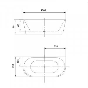 Cada freestanding, Florida, Beatrice 150, cu instalatie completa, alb - Img 2