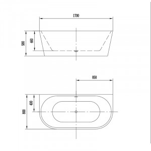 Cada freestanding, Florida, Beatrice 170, cu instalatie completa, alb - Img 2