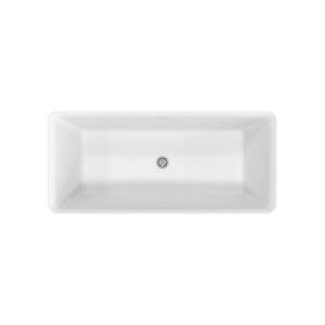 Cadă freestanding, Florida, Peru Slim, dreptunghiulară, cu instalație completă, 167.6 cm, alb - Img 2
