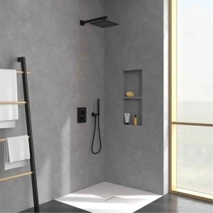Cap de duș Villeroy&Boch, Universal Showers, pătrat, 25 x 25 cm, negru mat - Img 5
