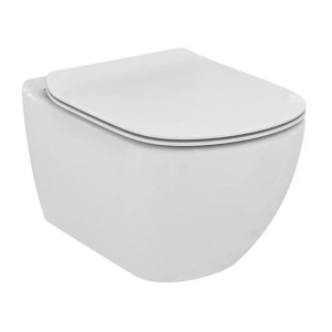 Capac Wc Ideal Standard, Tesi slim, cu balamale metalice, alb - Img 6