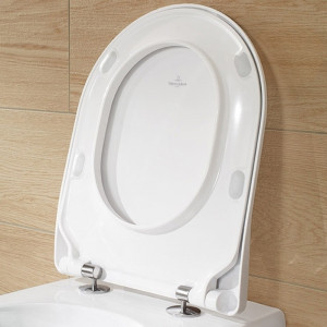 Capac WC Villeroy & Boch, Subway, slim, soft close, alb alpin - Img 4