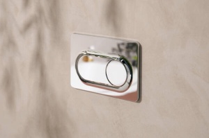 Clapetă cu acționare dublă Hansgrohe, iFrame, pentru rezervor încastrat, crom - Img 2