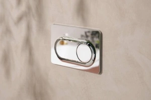 Clapetă cu acționare dublă Hansgrohe, iFrame, pentru rezervor încastrat, crom - Img 2