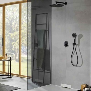 Cot racord pentru duș Villeroy&Boch, Universal Showers, cu suport pară duș, negru mat - Img 2