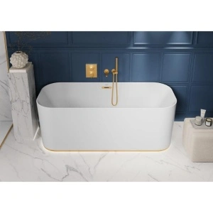 Cot racord Villeroy&Boch, Universal Showers, rotund cu suport duș, brushed gold - Img 2