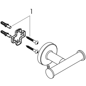 Cuier dublu Hansgrohe, Logis Universal, crom - Img 3