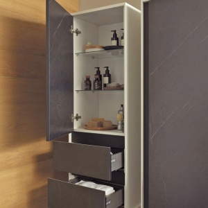 Dulap inalt suspendat Kolpasan, Pandora, 130cm, black stone - Img 6